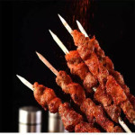 BBQ SKEWERS stainless steel reusable very sharp tip - tusuk sate 32cm 5pcs